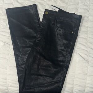 Frame Denim Black Le Sylvie Slender Straight